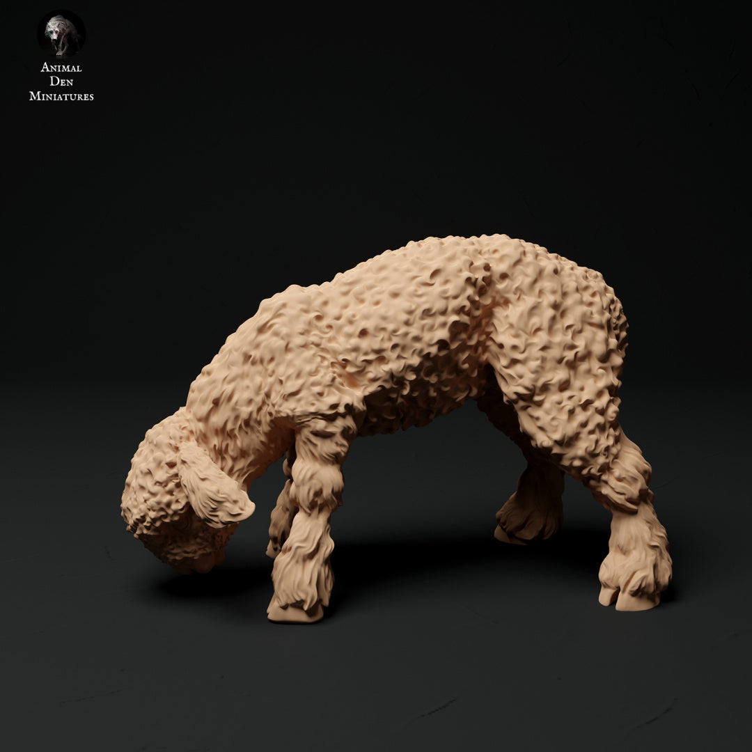 Lonwool lamb set artist resin - white resin ready to prep / paint ALL SCALES