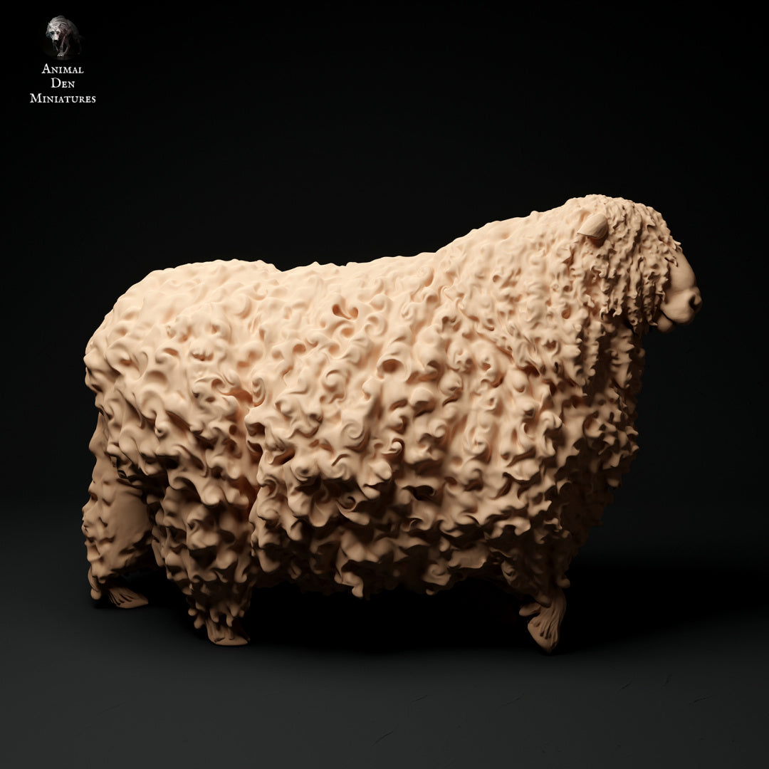 longwool ram artist resin - white resin ready to prep / paint ALL SCALES
