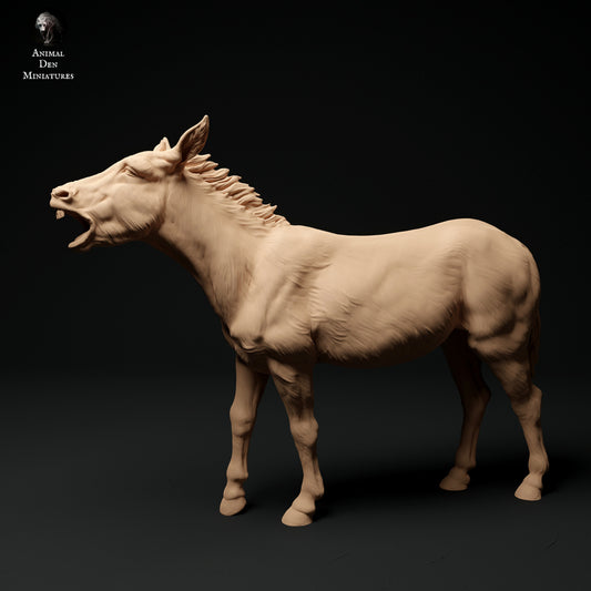Common donkey braying - white resin - ready to prep / paint - many options