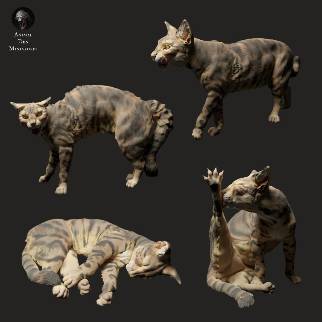 Farm cat set artist resin - white resin ready to prep / paint ALL SCALES