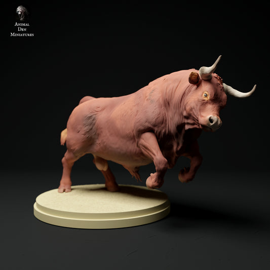 Red Devon bull artist resin - white resin ready to prep / paint ALL SCALES