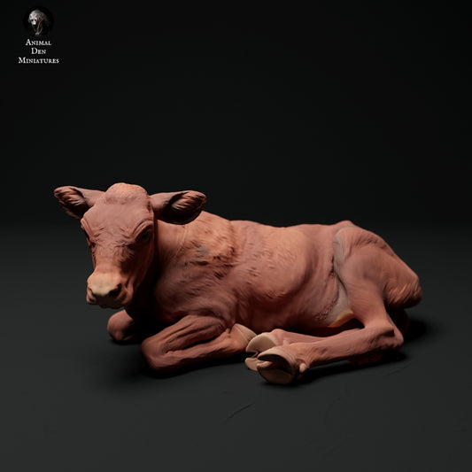 Red devon calf artist resin - white resin ready to prep / paint ALL SCALES