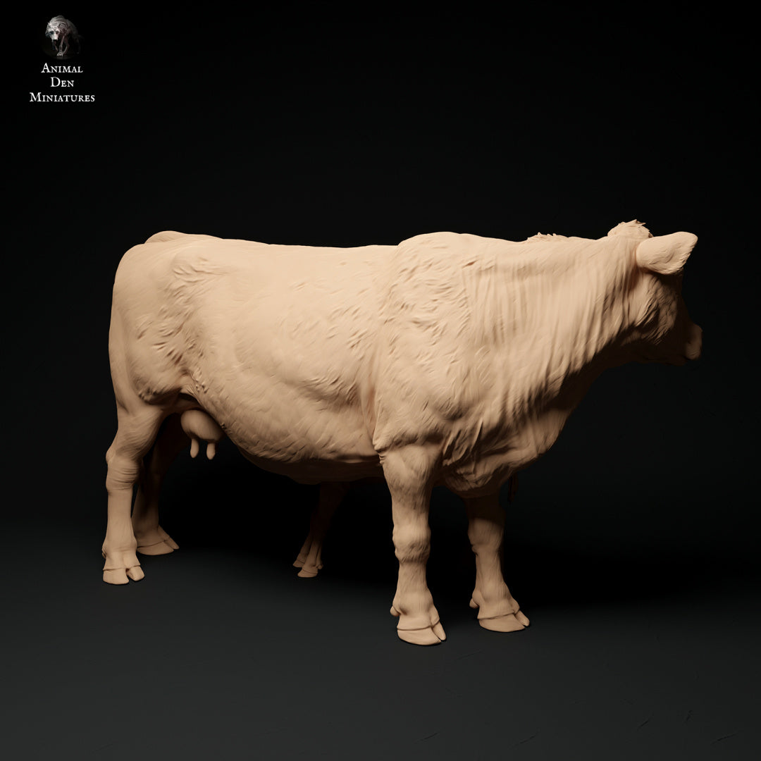 Red devon Cow and calf artist resin - white resin ready to prep / paint ALL SCALES