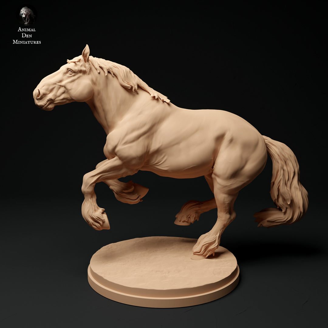 Suffolk Punch Cantering - white resin - ready to prep / paint - many options