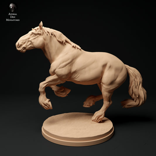 Suffolk Punch Cantering - white resin - ready to prep / paint - many options