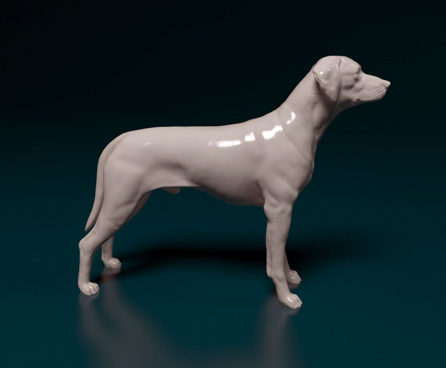 Rhodesian ridgeback dog artist resin - white resin ready to prep / paint ALL SCALES