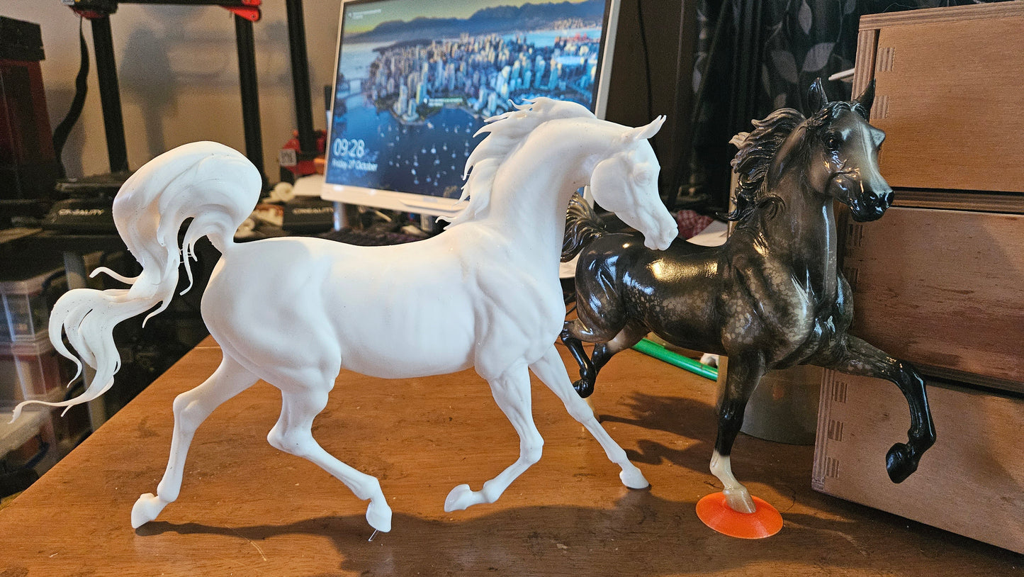 Rebellion - Prancing Arabian - white resin - ready to prep / paint - many options