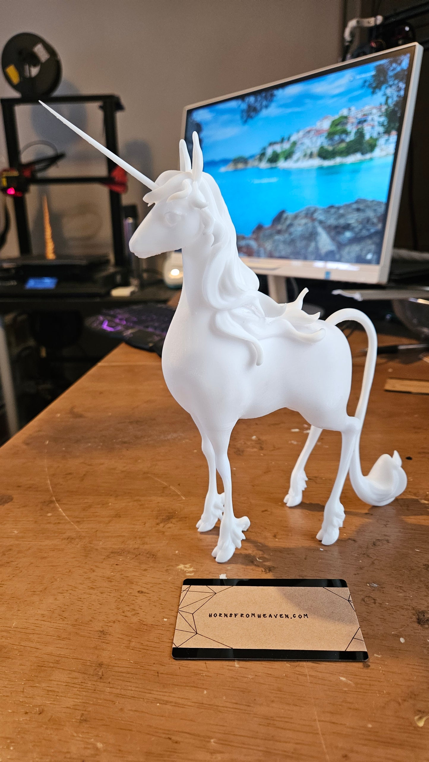 The last Unicorn - White resin ready to prep / paint