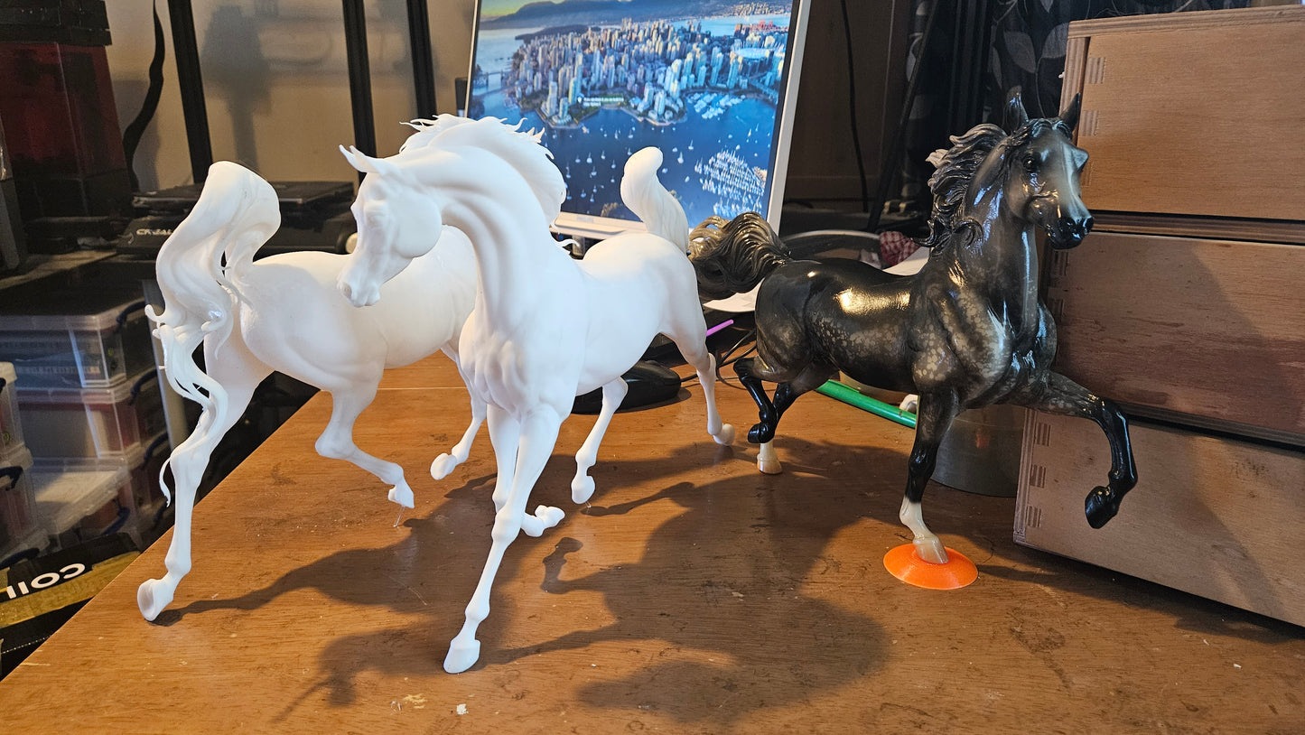 Rebellion - Prancing Arabian - white resin - ready to prep / paint - many options