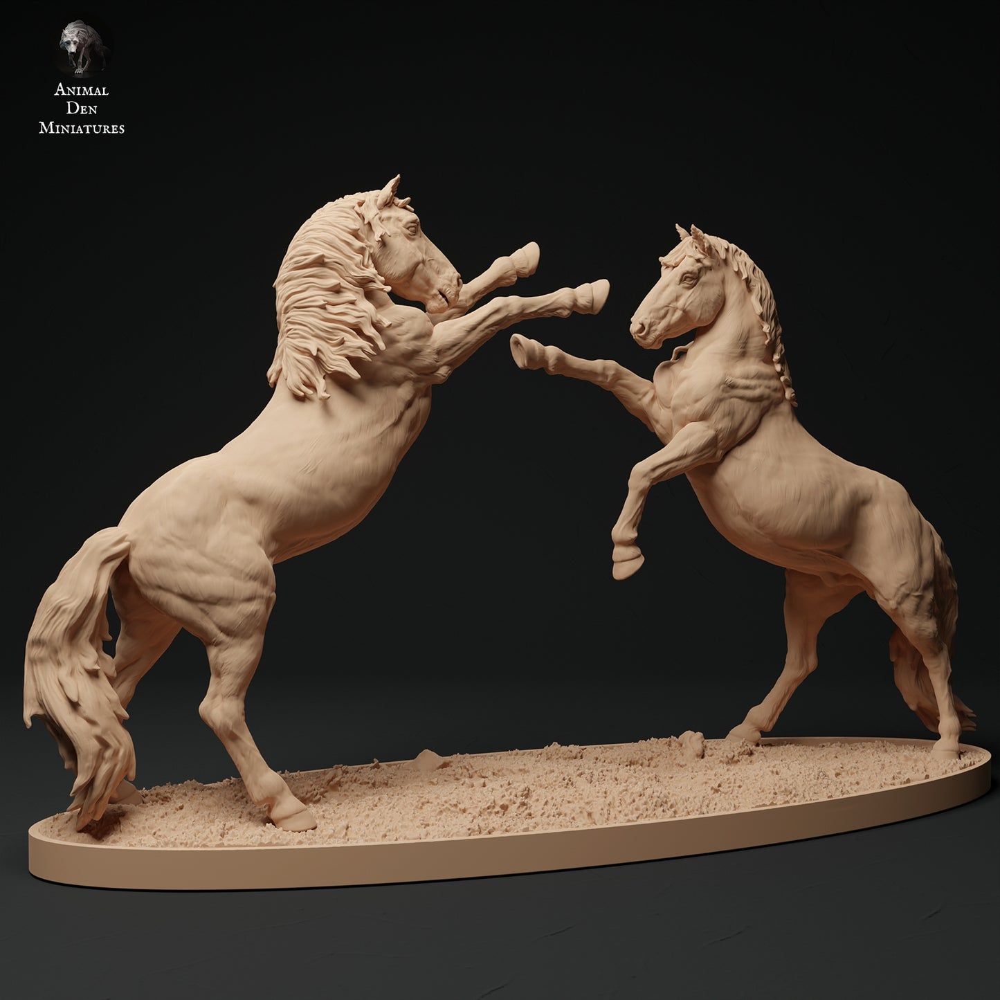 Fighting Konik horses - white resin - ready to prep / paint - many options