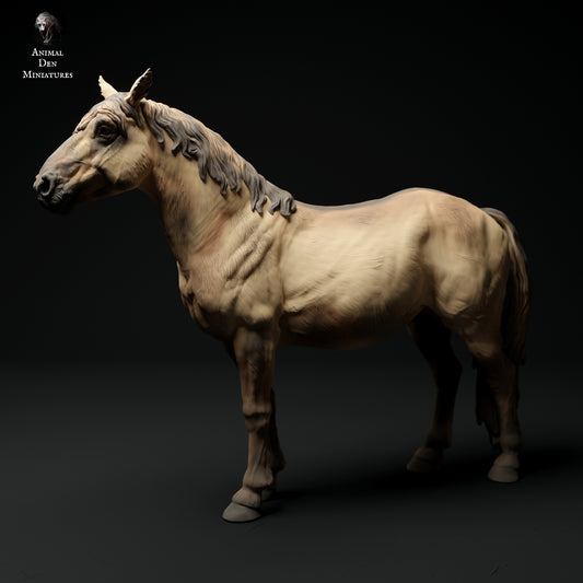Standing konik horse - white resin - ready to prep / paint - many options
