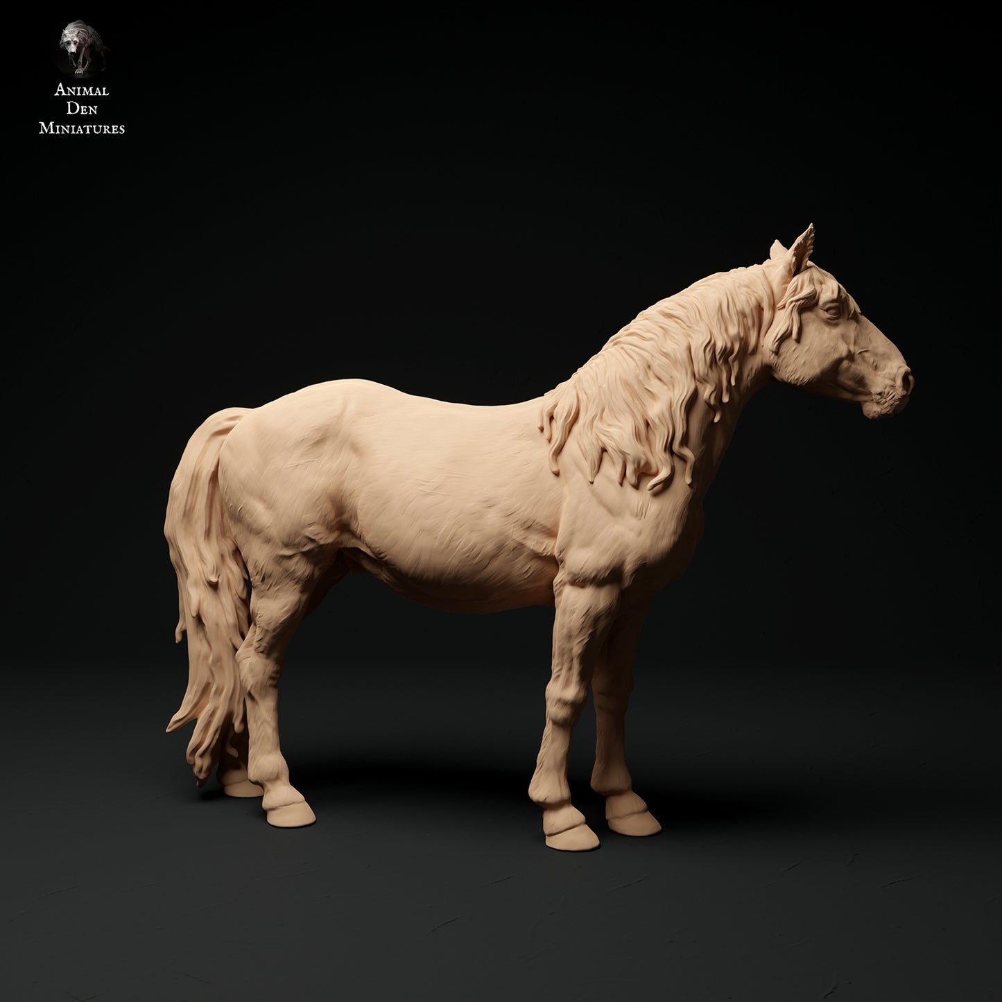 Standing konik horse - white resin - ready to prep / paint - many options
