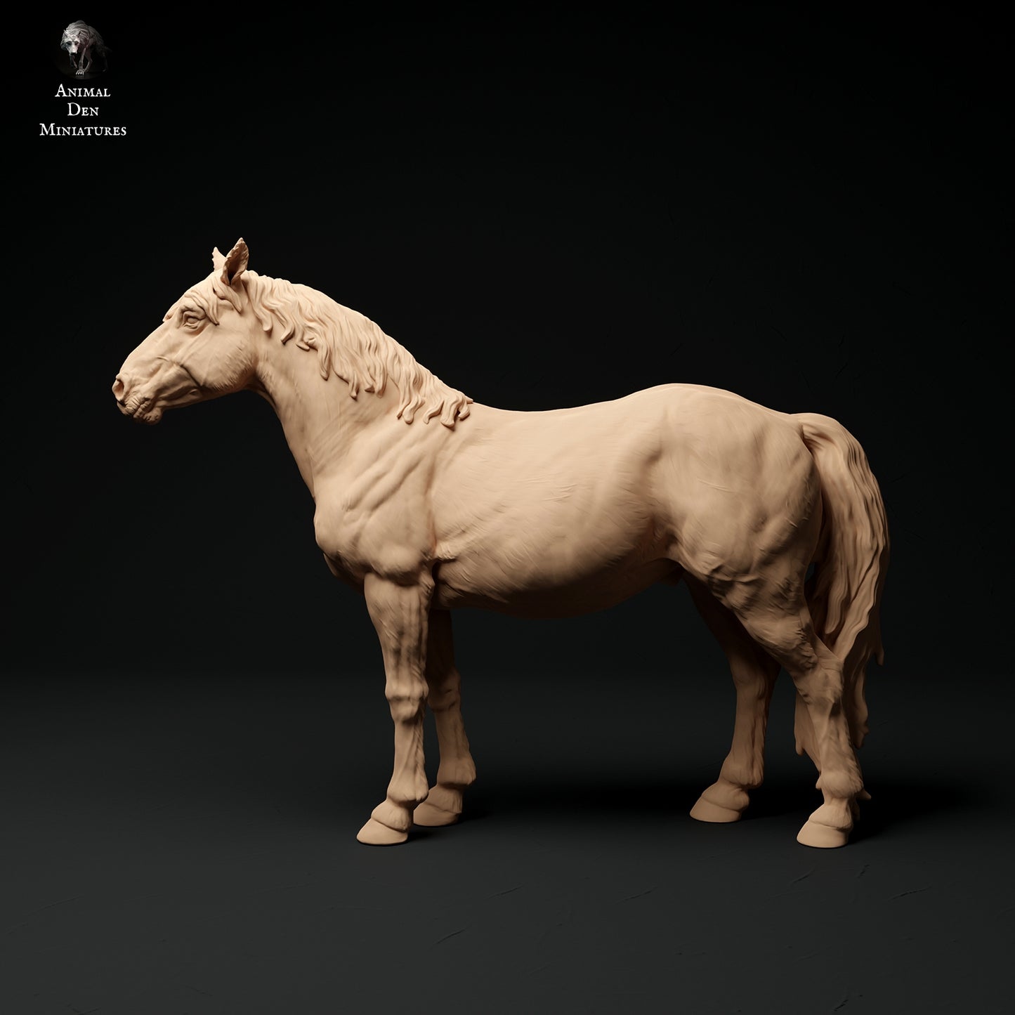 Standing konik horse - white resin - ready to prep / paint - many options