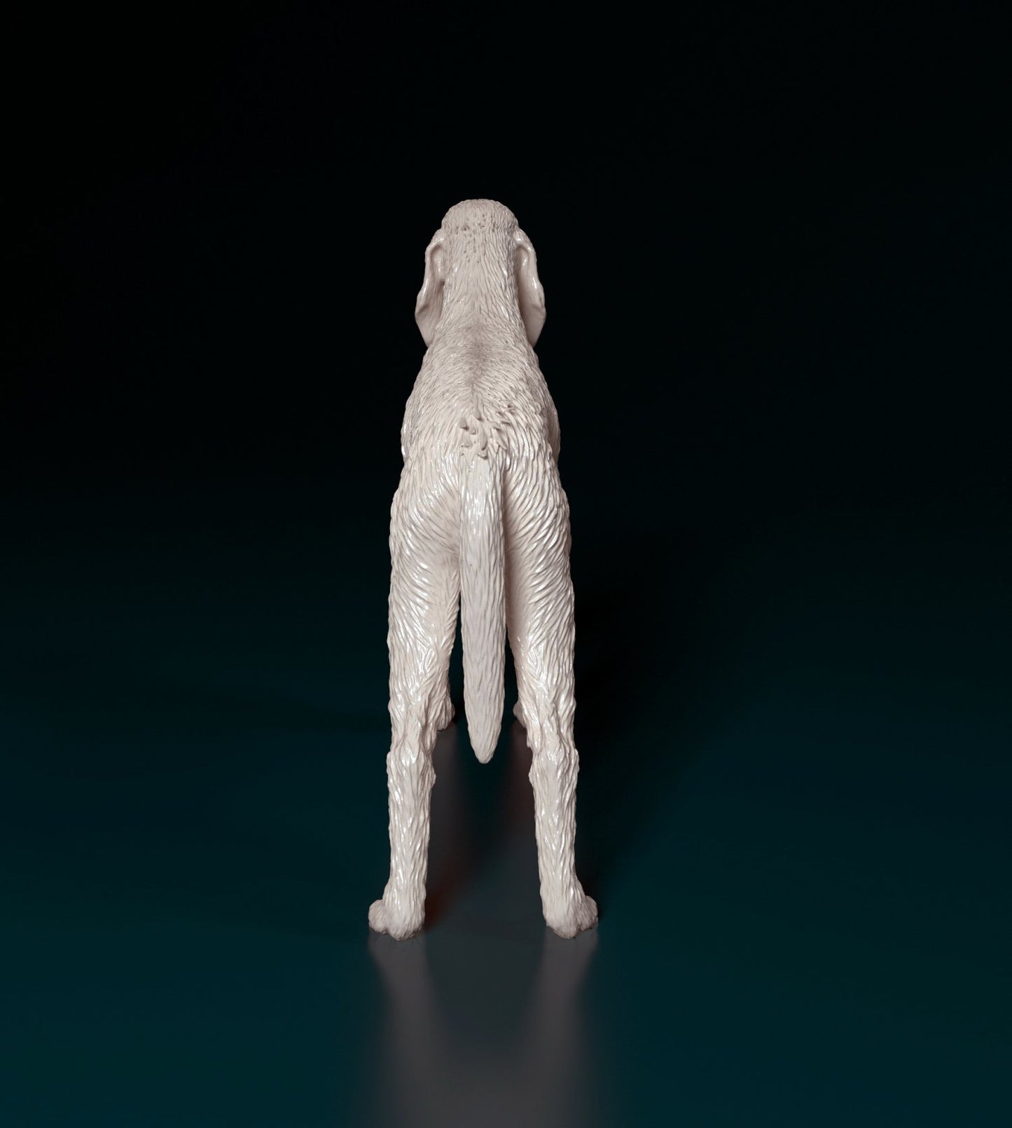 Seguigo italiano wire haired dog artist resin - white resin ready to prep / paint ALL SCALES
