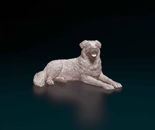 Saint Bernard cross dog artist resin - white resin ready to prep / paint ALL SCALES