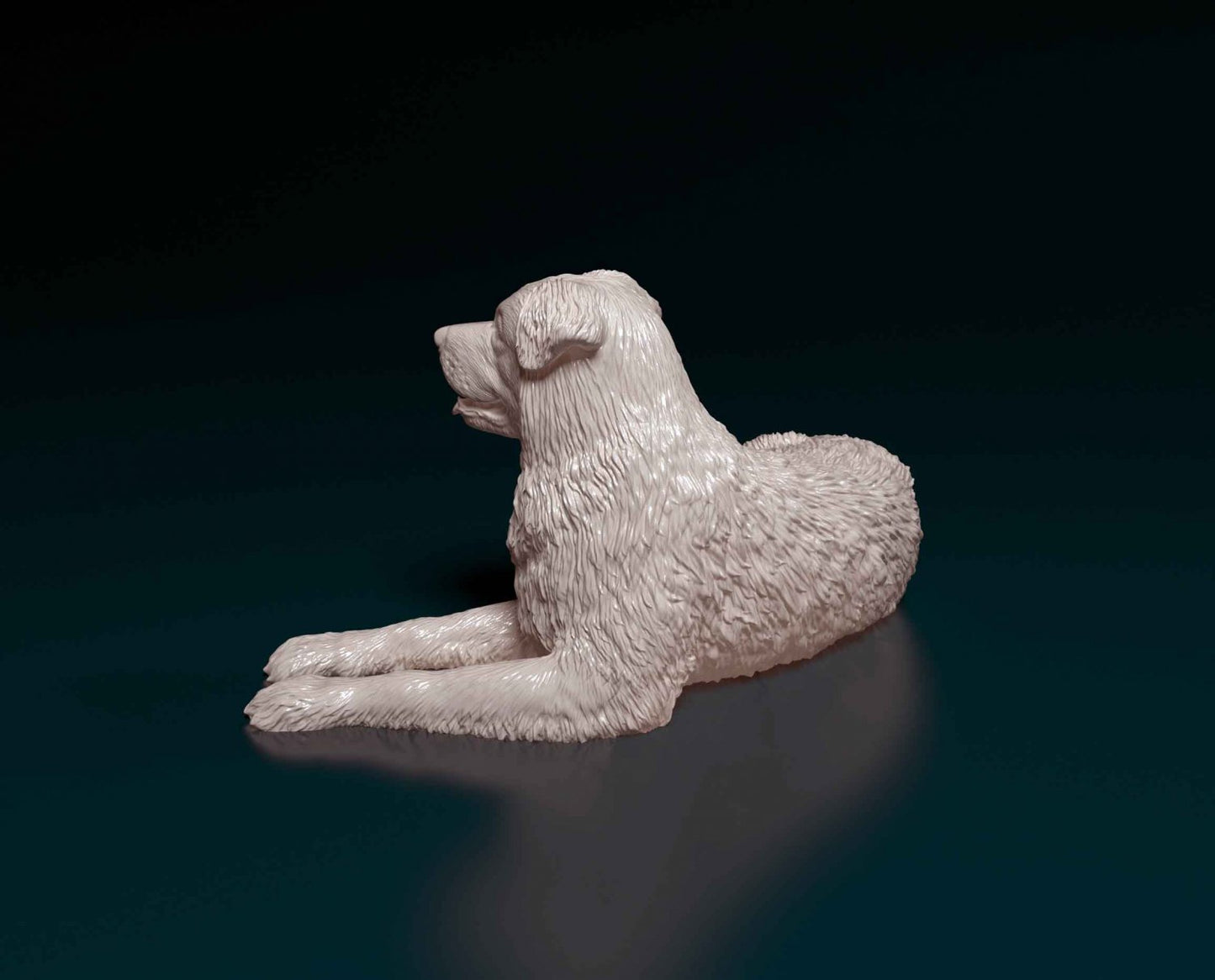 Saint Bernard cross dog artist resin - white resin ready to prep / paint ALL SCALES