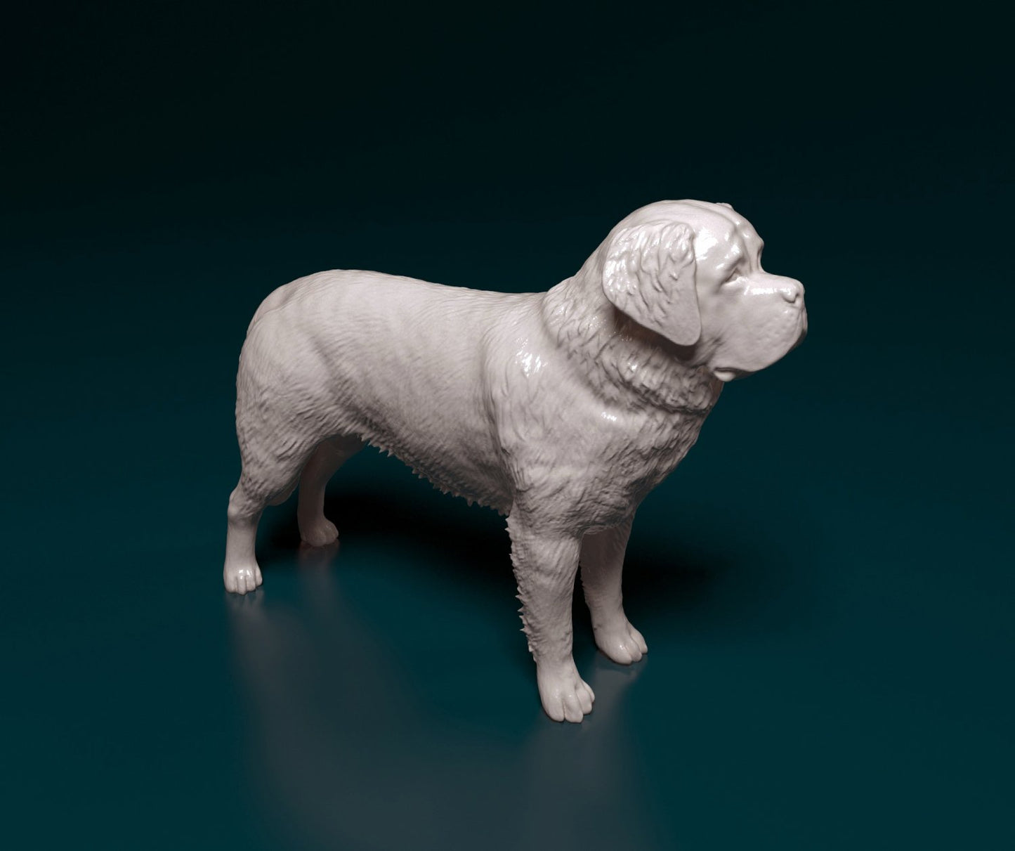 Saint Bernard dog artist resin - white resin ready to prep / paint ALL SCALES