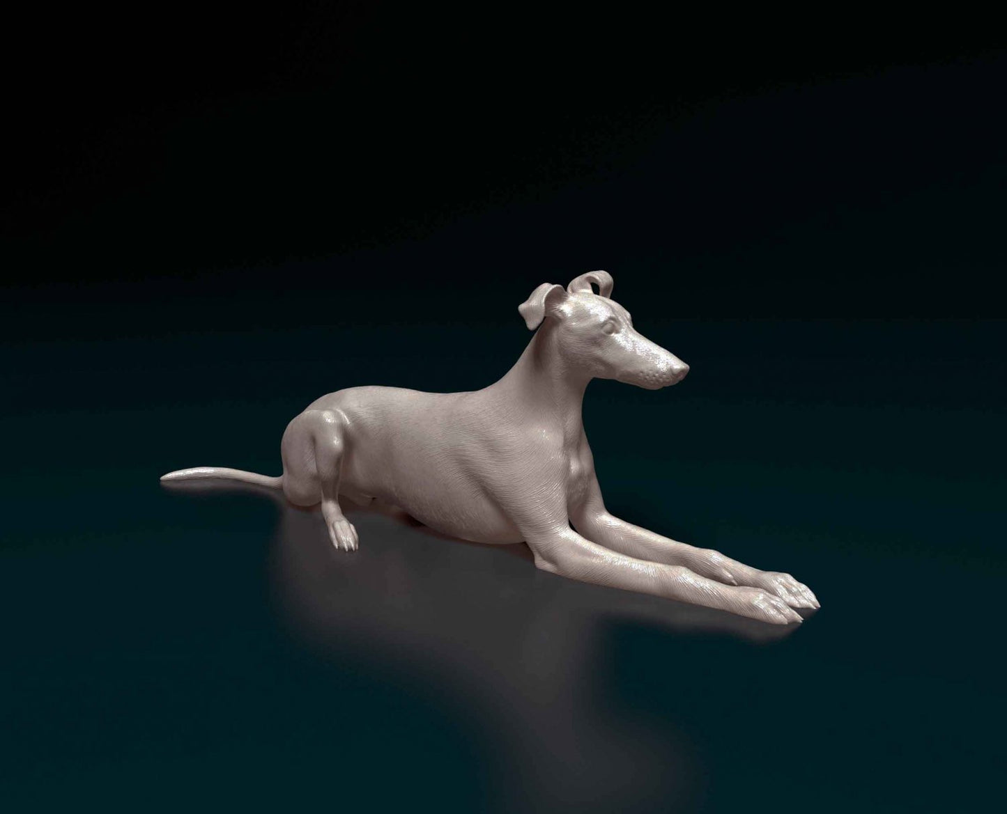 saluki x greyhound cross dog artist resin - white resin ready to prep / paint ALL SCALES