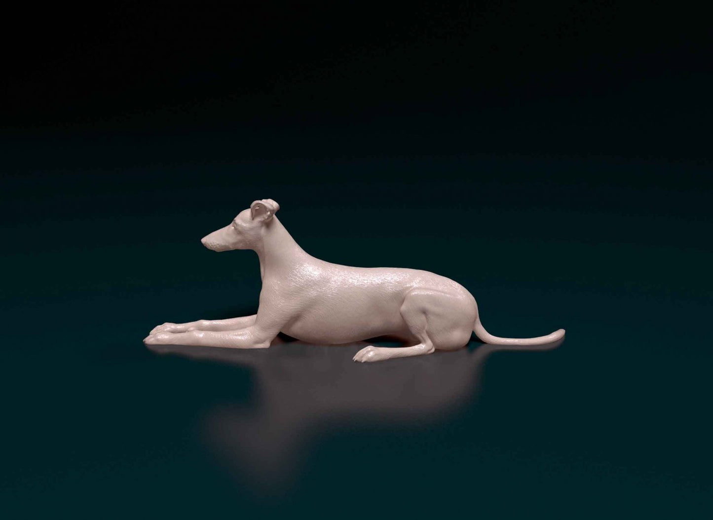 saluki x greyhound cross dog artist resin - white resin ready to prep / paint ALL SCALES