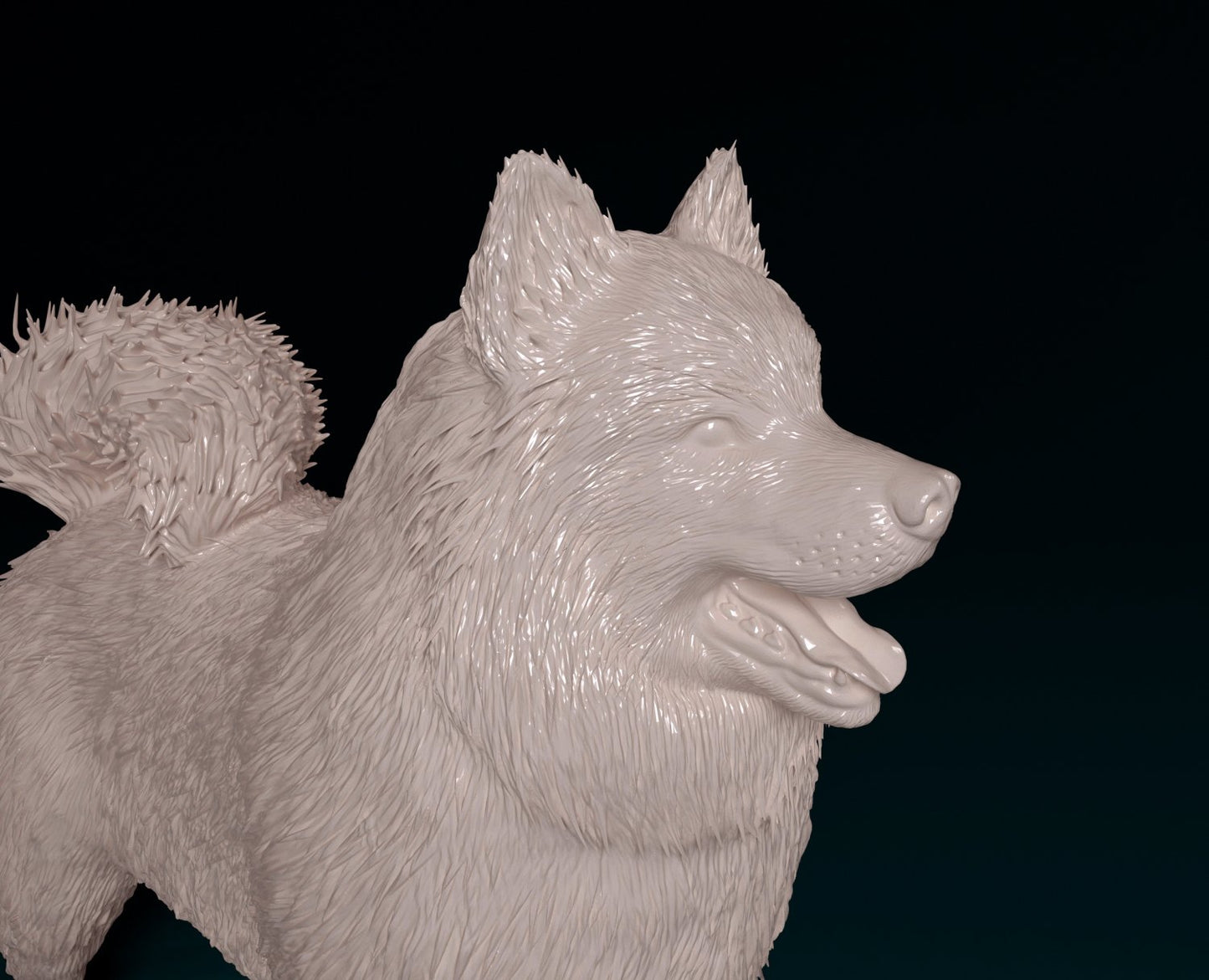 Samoyed dog artist resin - white resin ready to prep / paint ALL SCALES