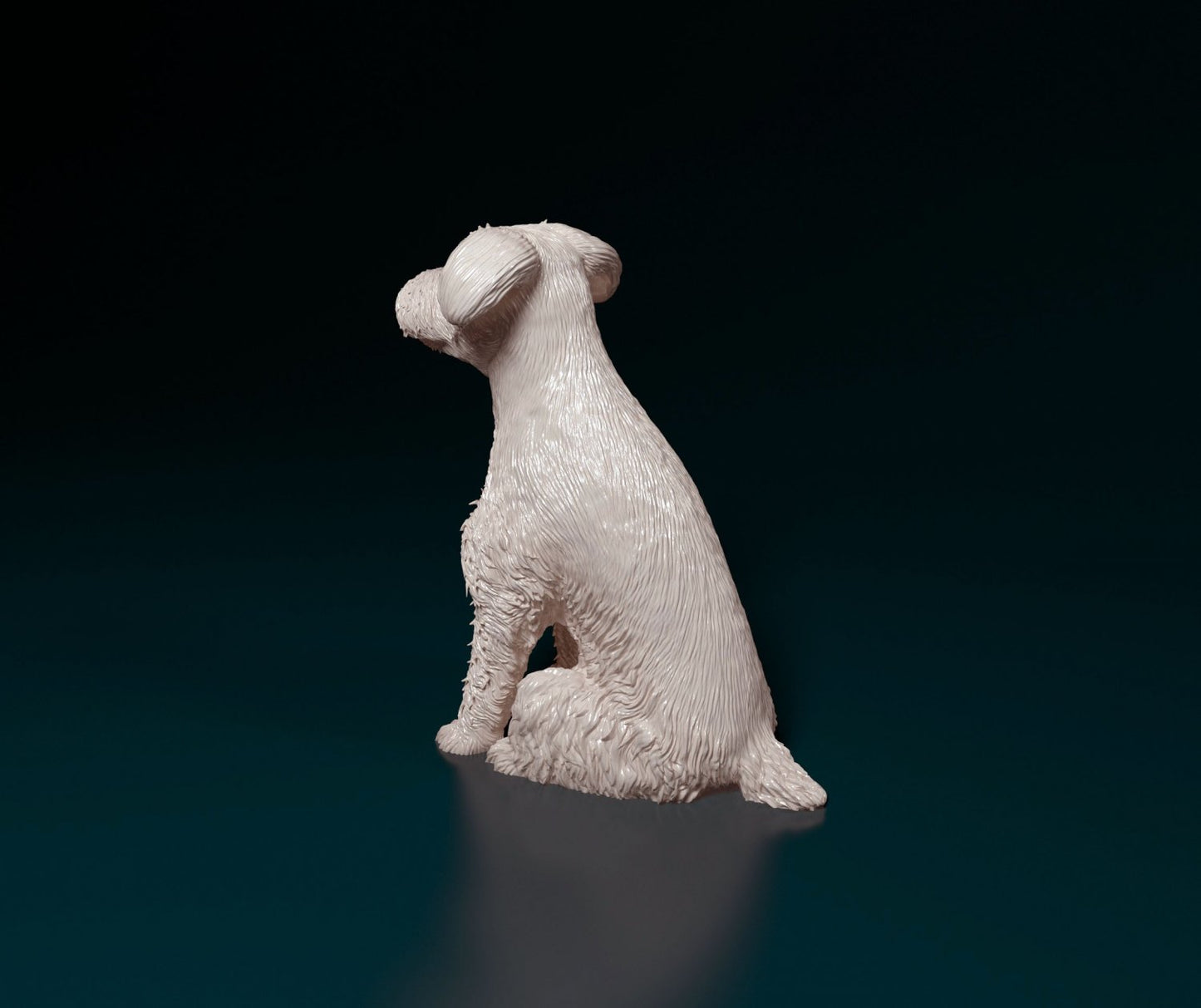 Schnauzer dog artist resin - white resin ready to prep / paint ALL SCALES