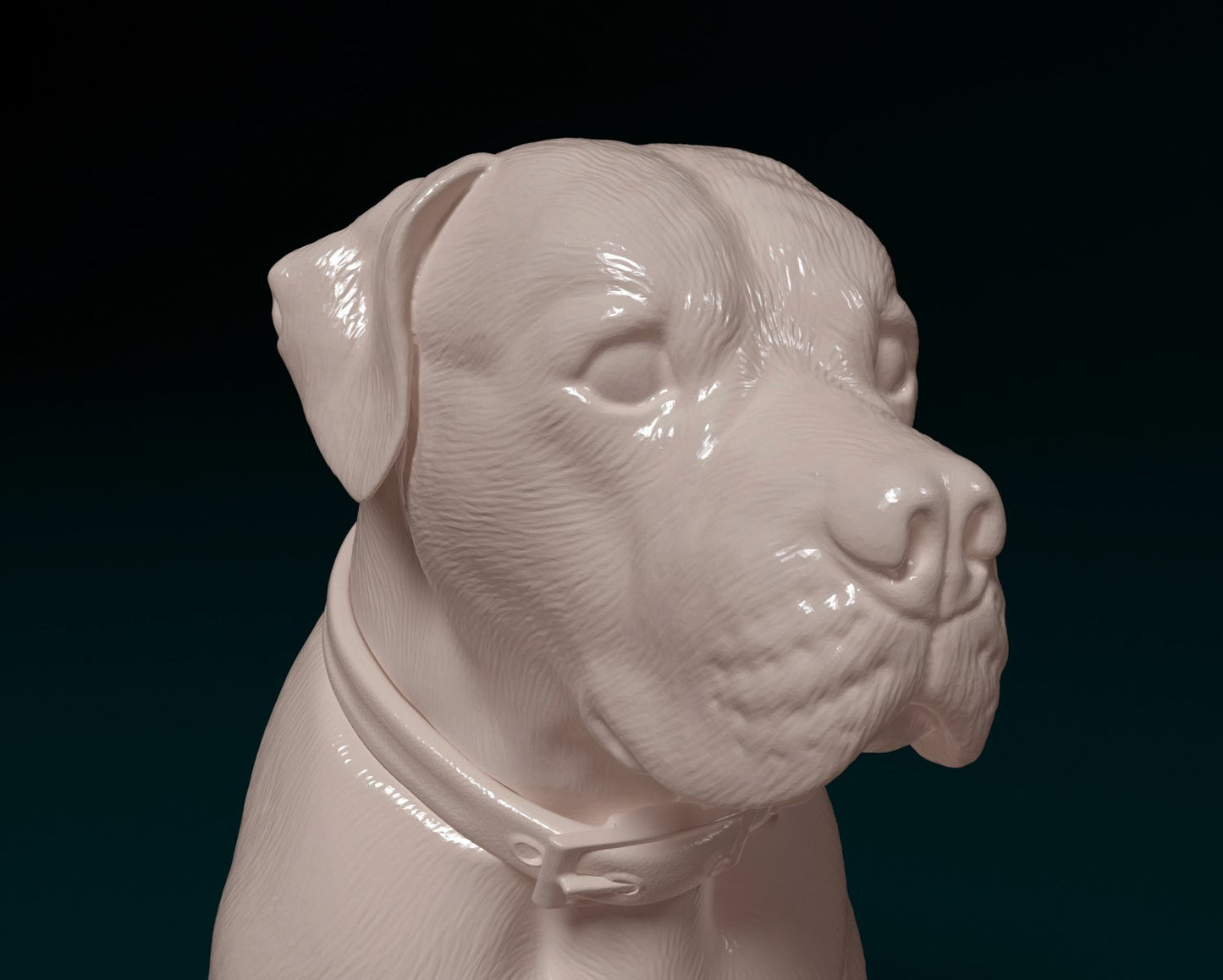 Scott american bulldog dog artist resin - white resin ready to prep / paint ALL SCALES