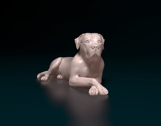 Scott aemrican bulldog dog artist resin - white resin ready to prep / paint ALL SCALES