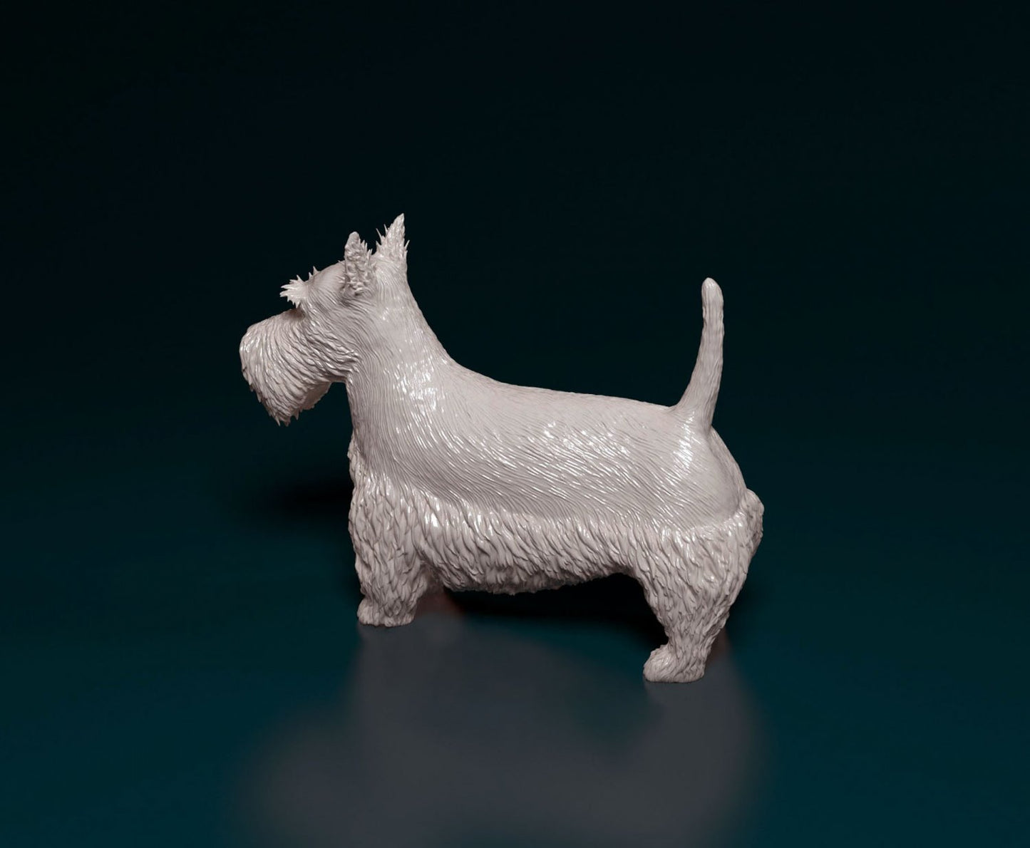 Scottish terrier dog artist resin - white resin ready to prep / paint ALL SCALES