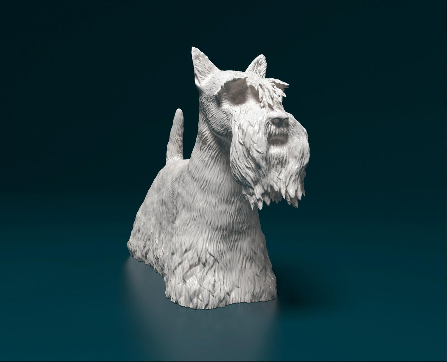 Scottish terrier dog artist resin - white resin ready to prep / paint ALL SCALES