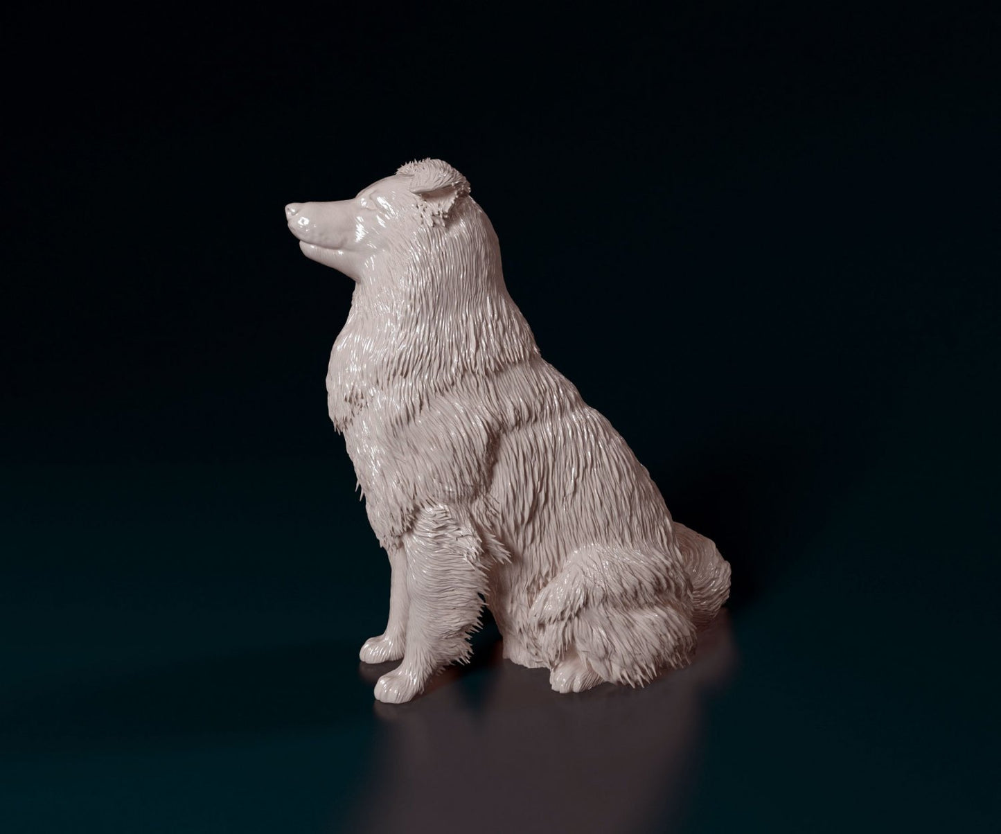 Sheltie dog artist resin - white resin ready to prep / paint ALL SCALES