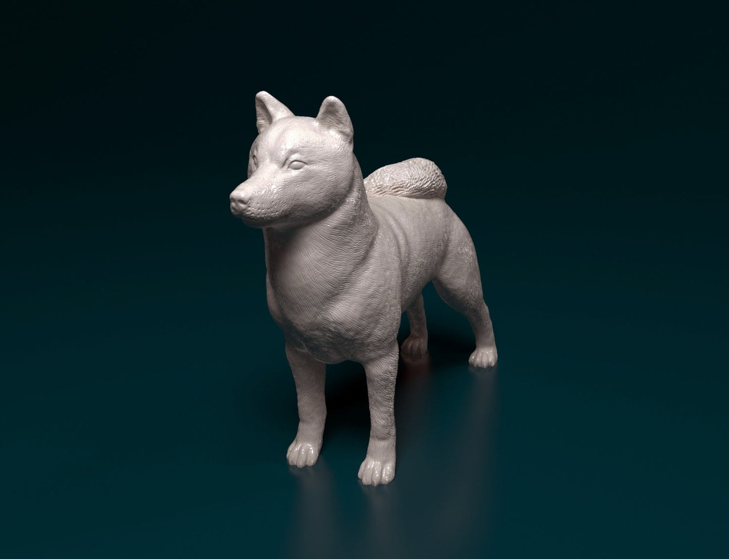 Shiba inu dog artist resin - white resin ready to prep / paint ALL SCALES