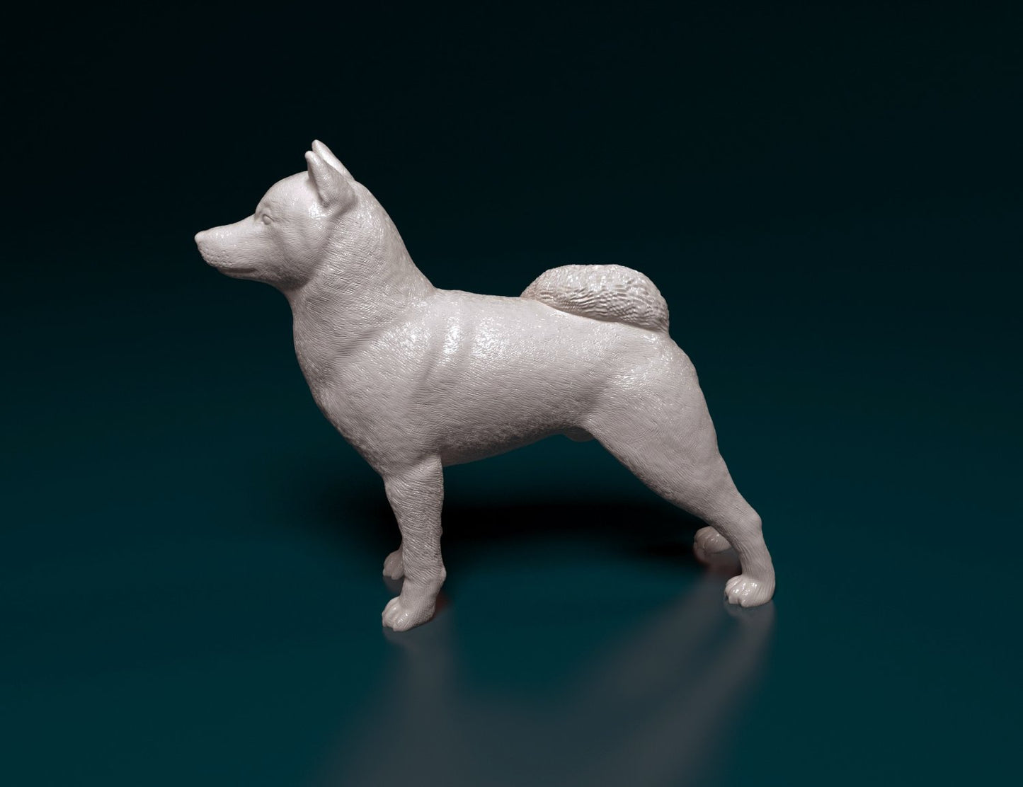 Shiba inu dog artist resin - white resin ready to prep / paint ALL SCALES