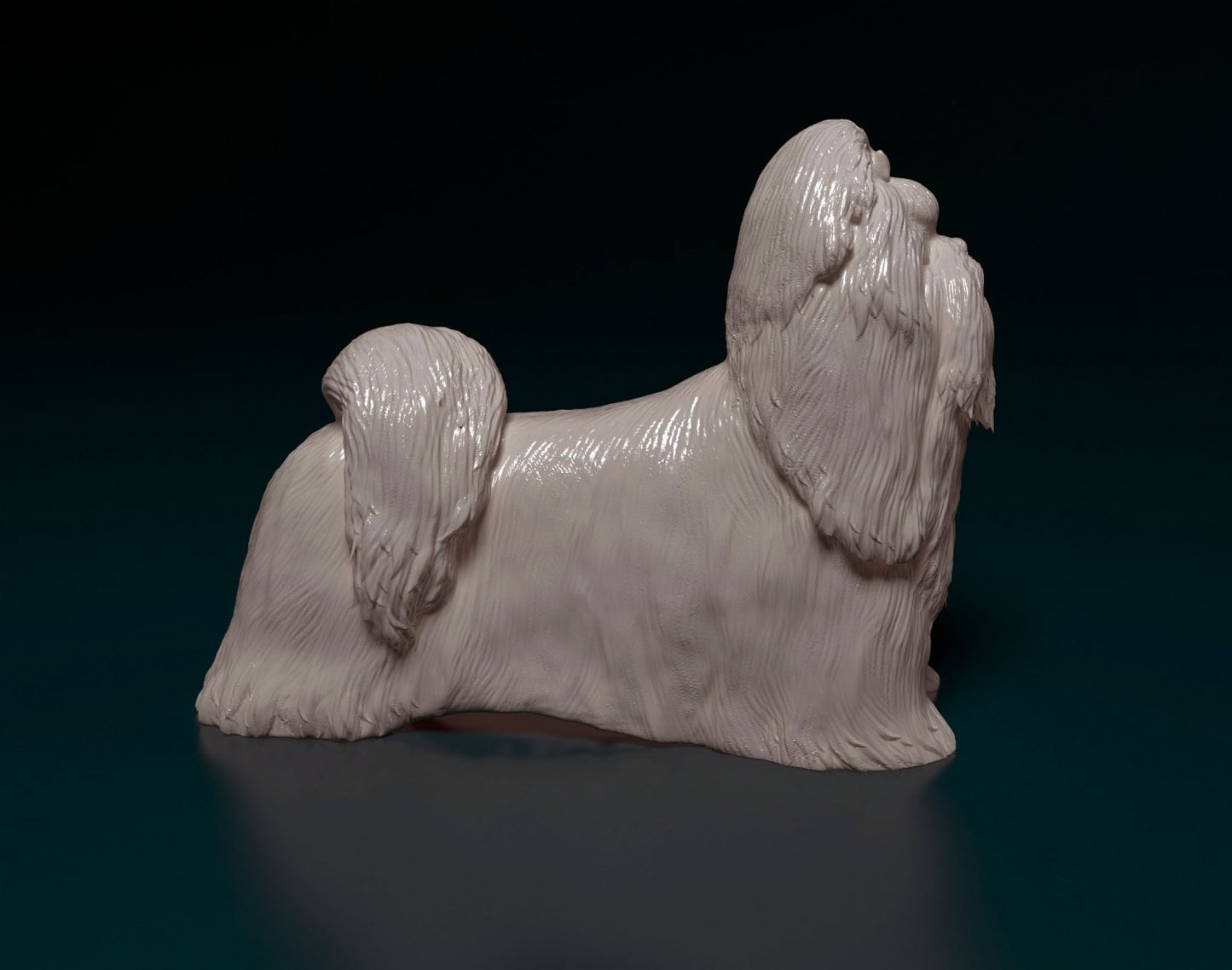 Shih tzu dog artist resin - white resin ready to prep / paint ALL SCALES
