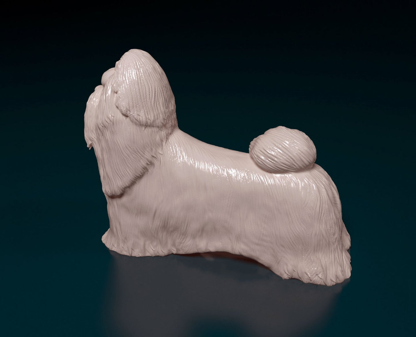 Shih tzu dog artist resin - white resin ready to prep / paint ALL SCALES