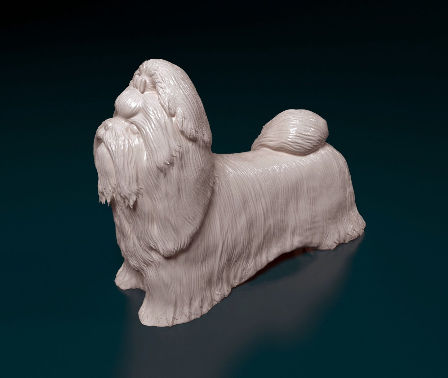 Shih tzu dog artist resin - white resin ready to prep / paint ALL SCALES