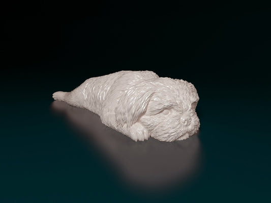 Shih tzu dog artist resin - white resin ready to prep / paint ALL SCALES