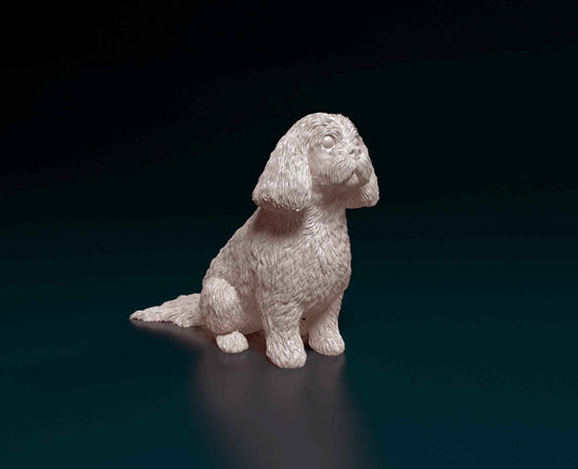 Shih tzu dog artist resin - white resin ready to prep / paint ALL SCALES