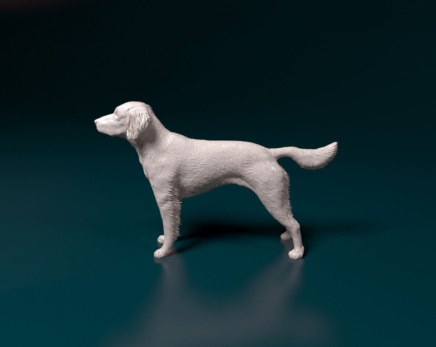 Small Musterlander dog artist resin - white resin ready to prep / paint ALL SCALES