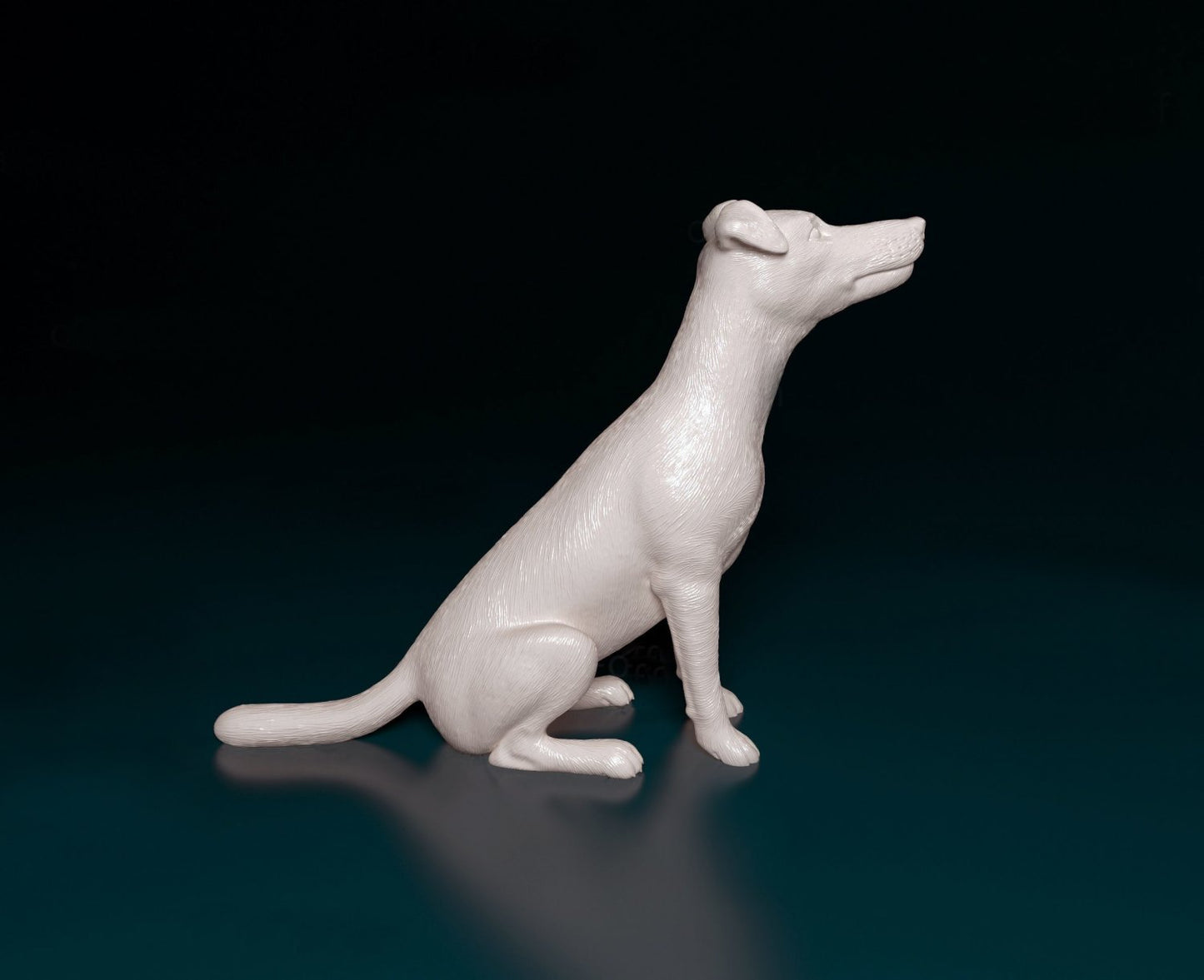 Smoothe fox terrier dog artist resin - white resin ready to prep / paint ALL SCALES