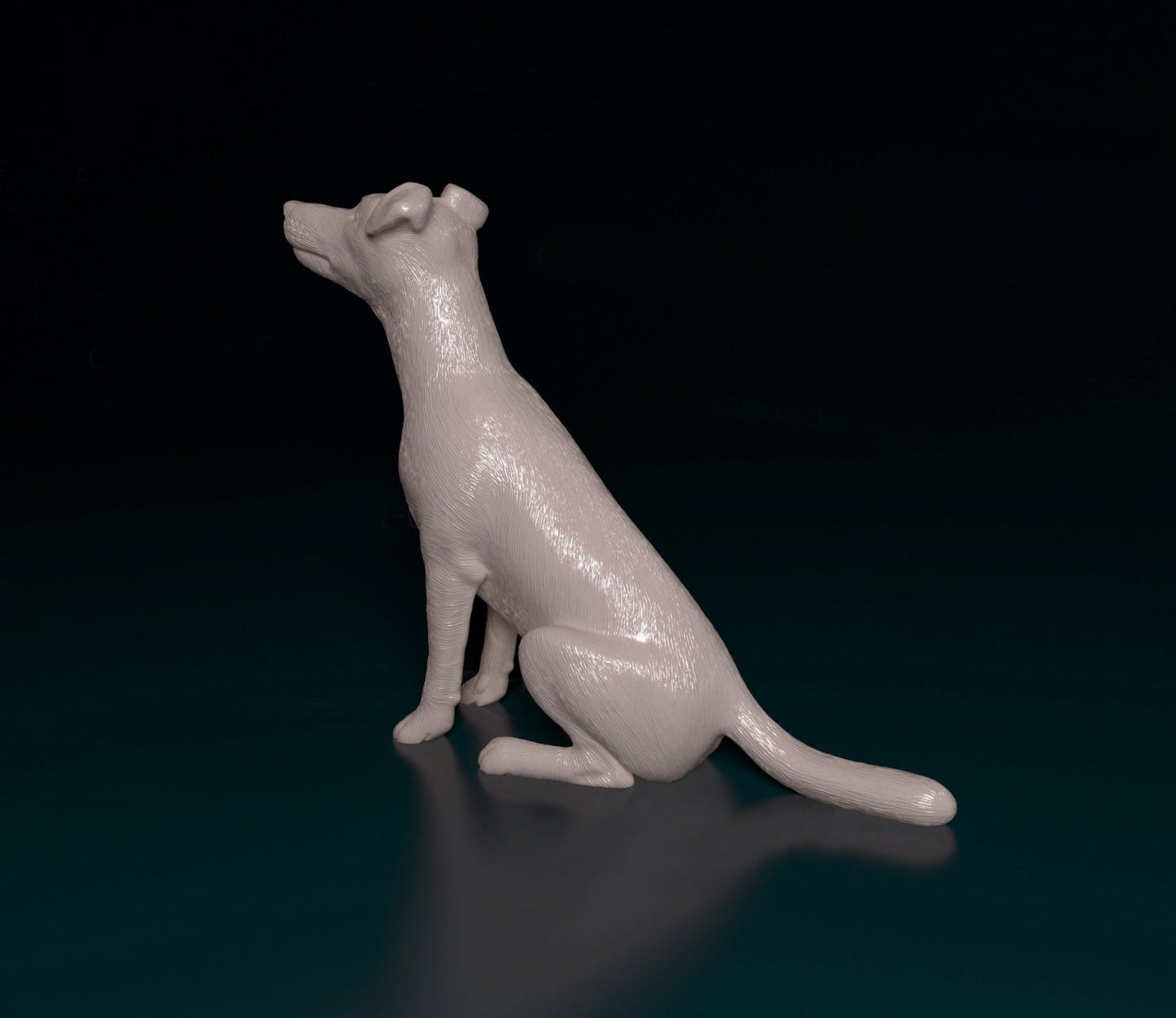 Smoothe fox terrier dog artist resin - white resin ready to prep / paint ALL SCALES