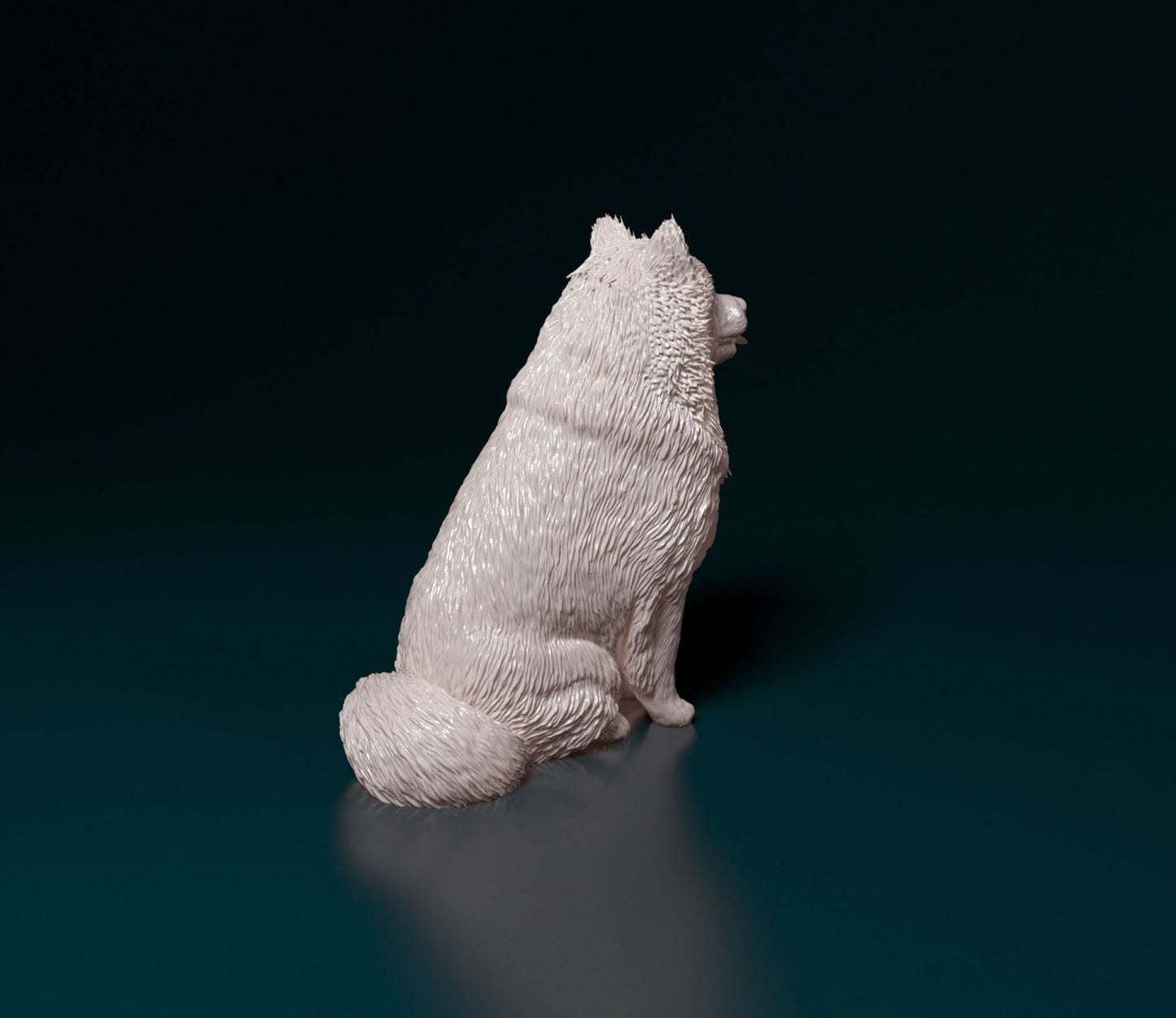 spitz dog artist resin - white resin ready to prep / paint ALL SCALES