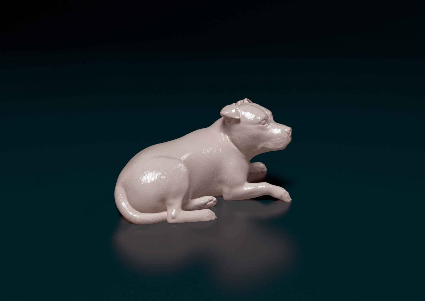 staffie dog artist resin - white resin ready to prep / paint ALL SCALES