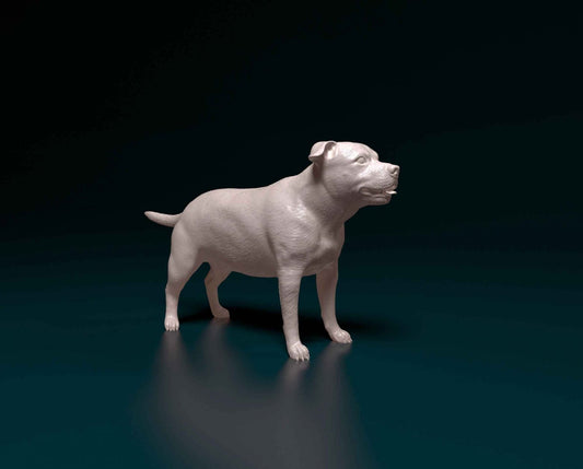 Staffordshire bull terrier dog artist resin - white resin ready to prep / paint ALL SCALES