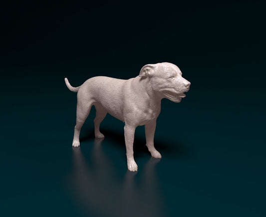 Staffordshire bull terrier dog artist resin - white resin ready to prep / paint ALL SCALES
