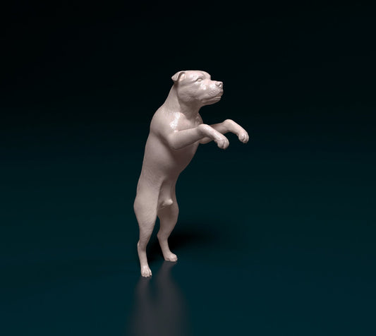Staffordshire bull terrier dog artist resin - white resin ready to prep / paint ALL SCALES