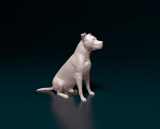 Staffordshire bull terrier dog artist resin - white resin ready to prep / paint ALL SCALES