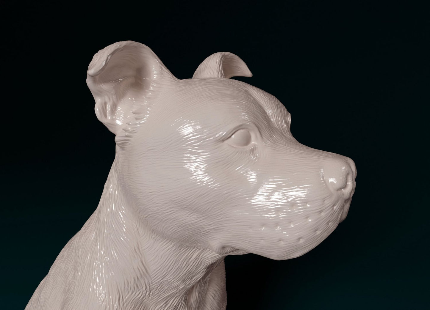 Staffordshire bull terrier dog artist resin - white resin ready to prep / paint ALL SCALES