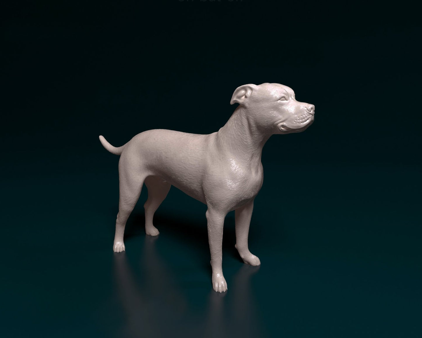 Staffordshire bull terrier x american bully dog artist resin - white resin ready to prep / paint ALL SCALES