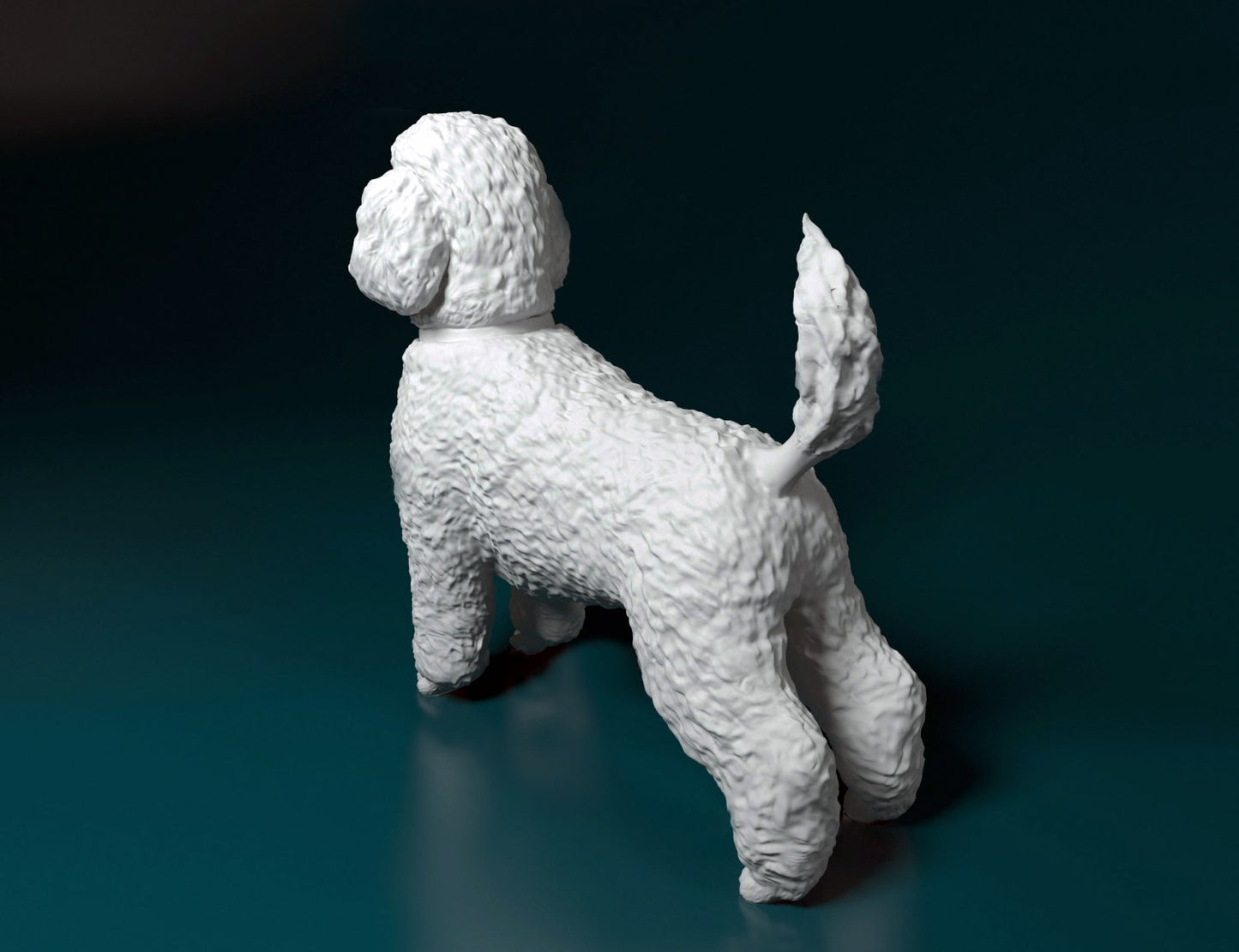 Toy poodle artist resin - white resin ready to prep / paint ALL SCALES