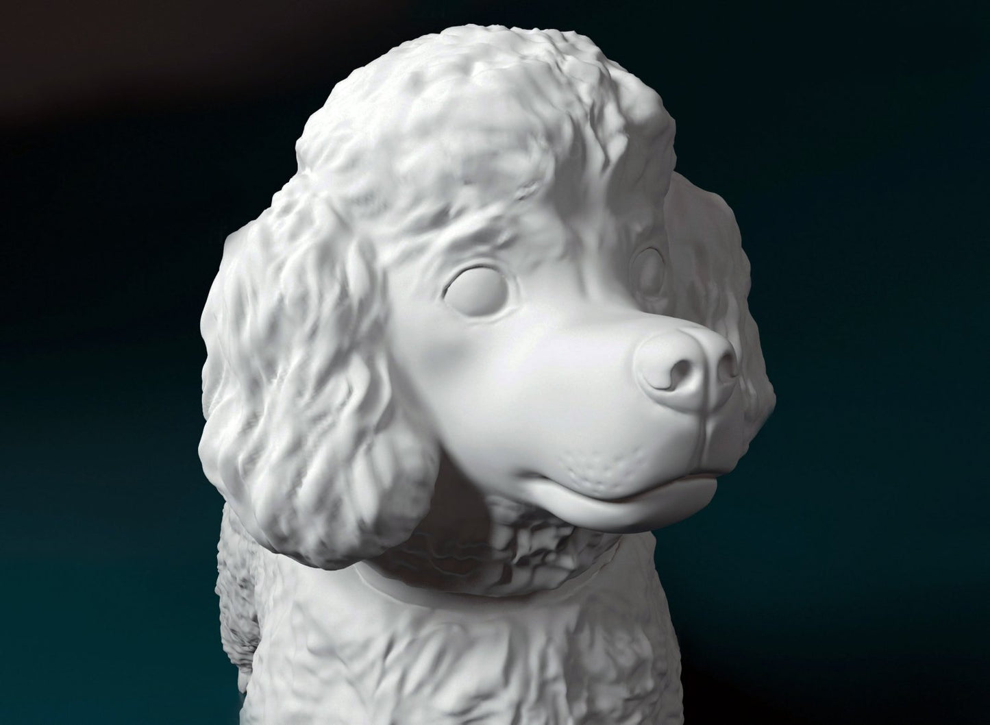 Toy poodle artist resin - white resin ready to prep / paint ALL SCALES